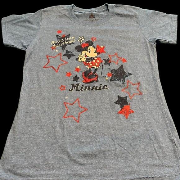 Disney Store Minnie Mouse “Americas Sweetheart” Shirt Size L - Picture 1 of 2